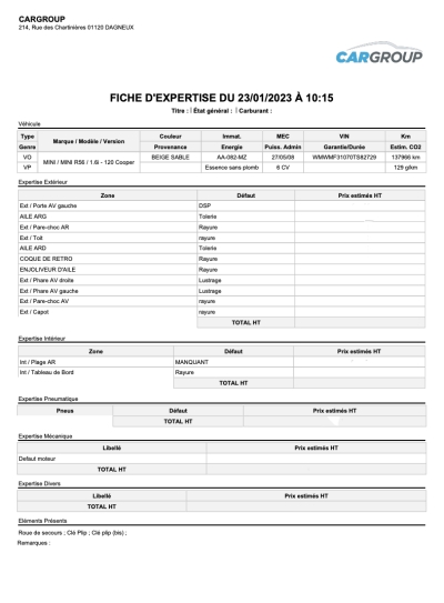 Mini HATCH R56 1.6i - 120 Cooper